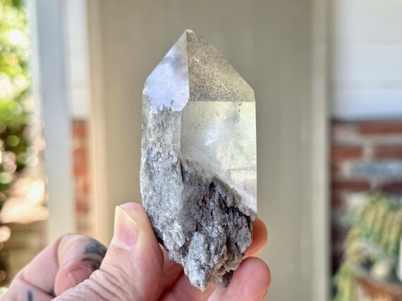 Quartz with Lepidolite Inclusions, 218g, Crystal for Emotional Balance and Optimism, Minas Gerais, Brazil W852
