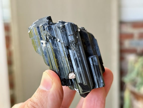 Black Tourmaline, 238g, Root Chakra, Grounding & Protection, Aracuai, Minas Gerais, Brazil V351