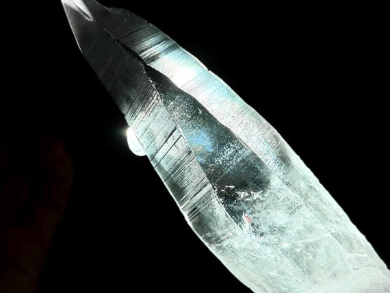 Blue Needle Lemurian Quartz, AAA Water Clear, 261g, New Find, Bahia, Brazil V648