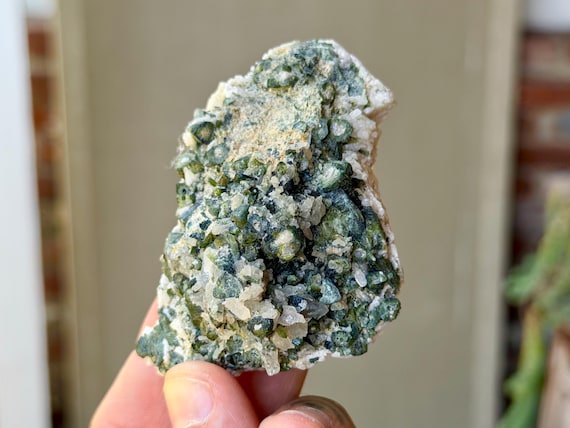 Green Tourmaline &  Feldspar, Aricanga Mine, 141g, Heart Chakra, Self-Awareness and Empowerment, Minas Gerais, Brazil B098