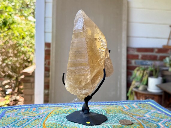Trigonic Dissolution Citrine, Natural & Hydrothermally Etched, 983g, Spiritual Evolution and Transformation, Minas Gerais, Brazil W933