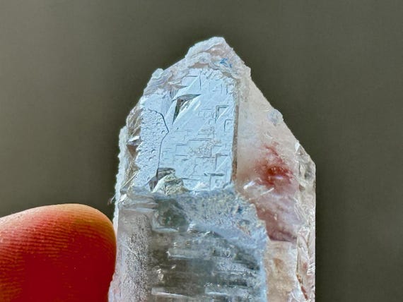 Trigonic Dissolution Quartz, 82g, New Find, Spiritual Evolution & Transformation, Francisco Sa, Minas Gerais, Brazil A066