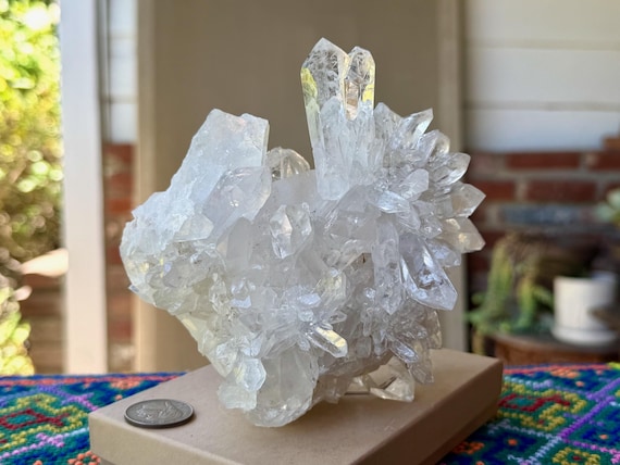 AAA Quartz Cluster, Self-Standing, 1 Kilo, Tomas Gonzaga Mine, Corinto, Minas Gerais, Brazil V511