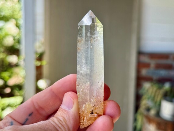 Blue Smoke Quartz, Channeling Formation, 66g, New Find, Water Clear with Phantom Mist Inclusions, La Belleza Mine, Santander, Colombia S791
