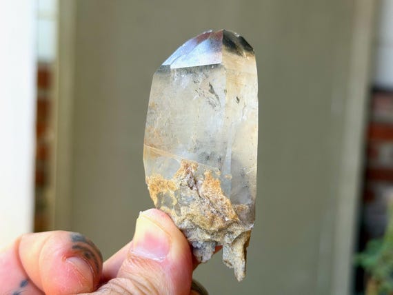 Black Phantom Lemurian Quartz, 85g, New Find, Root Chakra, Detoxification & Purification, Bahia, Brazil B017