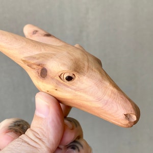 Gazelle Antelope Kuripe, Solid Wood Kuripe, Single Block Deer Totem Kuripe, Hand Carved self-applicator pipe