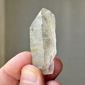 Lemurian Quartz with Silver Rutile Inclusions, 36g, New Find, Crystal for Spiritual Creativity and Manifestation, Bahia, Brazil S737