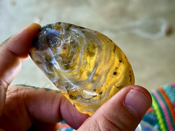 Enhydro Ocean Agate, Ancient Moving Water, 106g, Rare Find, Earth & Water Elements, Stability and Self-Reliance, Brazil A627