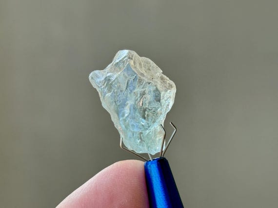 Aquamarine, Hydrothermally Etched, 7g, Natural Blue Beryl var. Aquamarine, Santa Cruz, Espírito Santo, Brazil T946