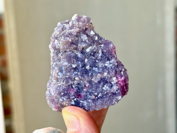 Purple Lepidolite, Self-Standing, 125g, Heart Healing & Relaxation, Calming Energies, Coronel Murta, Minas Gerais, Brazil A050