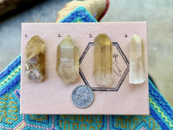 Citrine, Natural Citrine, Choose ONE of Four, Creativity & Manifestation, Solar Plexus Chakra, Goias, Brazil T445