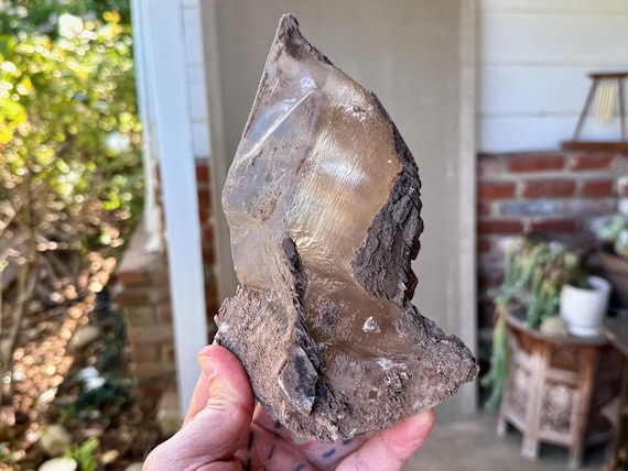 Black Phantom Selenite, Goethite Inclusion, 931g, Purification & Energetic Cleansing, La Platosa Mine, Bermejillo, Durango, Mexico V237