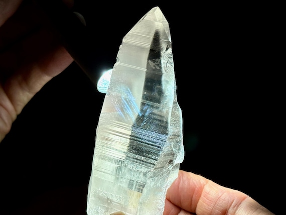 Blue Needle Lemurian Quartz, AAA Water Clear & Muzo Habit Formation, 122g, New Find, High-Grade Lemurian, Bahia, Brazil T705
