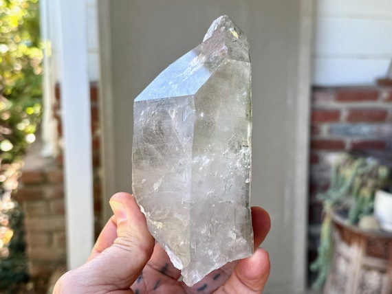 Green Chlorite Cathedral Quartz, Water Clear with Key Imprint, 801g, New Find, Corinto, Minas Gerais, Brazil W275