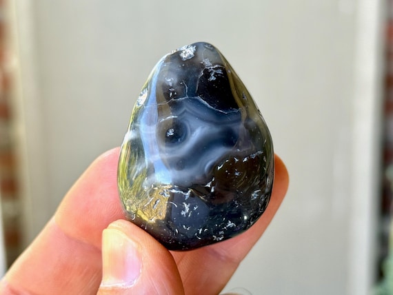 Enhydro Agate with Ancient Moving Water, 46g, Ocean Agate for Stability and Self-Reliance, Rio Grande do Sul, Brazil A375
