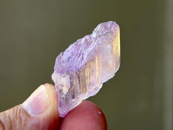 Pink Kunzite, Etched Terminations, 19g, New Find, Heart Chakra, Kunar Province, Afghanistan B346