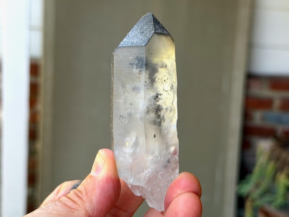 Black Phantom Lemurian Quartz, Channeling Formation, 144g, Detoxification, Root Chakra, Bahia, Brazil B104