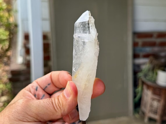Seraphinite Quartz, Green Clinochlore Inclusions, 83g, New Find, Diamantina, Minas Gerais, Brazil B405