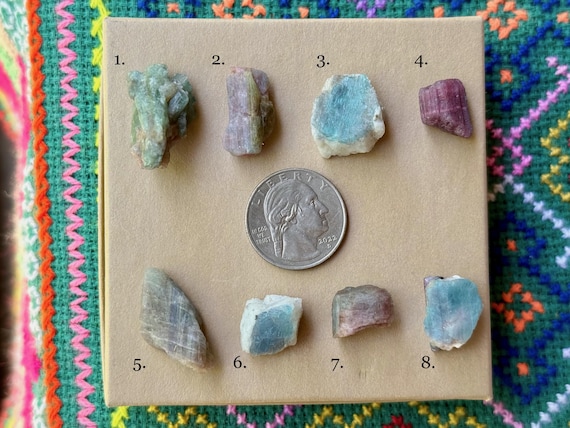 Paraiba Tourmaline, Bicolor Blue & Pink, Choose ONE of Eight, Old Find, Rio Grande Del Norte, Brazil A667