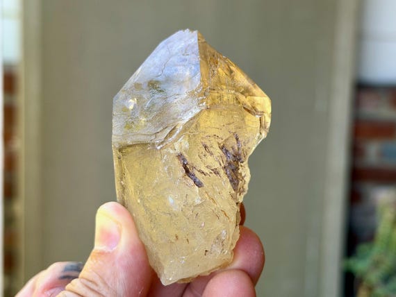 Natural Citrine, Etched Facets, 164g, New Find, Creativity & Manifestation, Jenipapo, Minas Gerais, Brazil X863