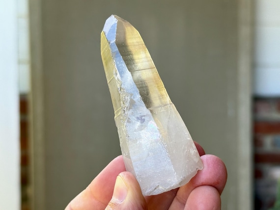 Lightning Strike Lemurian Citrine, 102g, Rare Find, Amplify Prana and Chi, Goias, Brazil T713