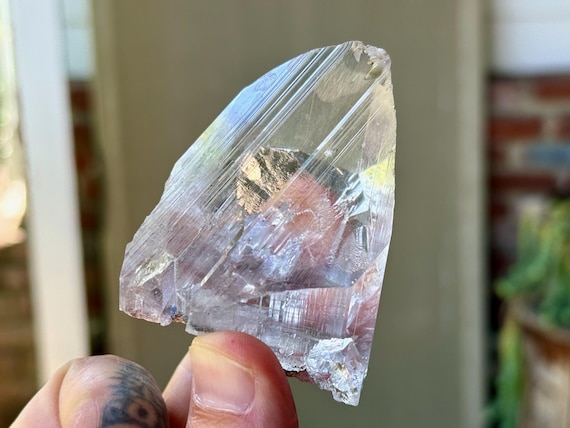 Naica Selenite, Self-Standing, 134g, AAA Water Clear, Purification & Energetic Clearing, Chuhuahua, Mexico V388