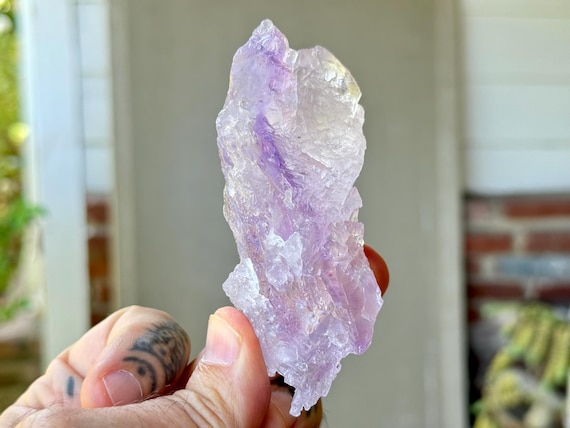 Lilac Amethyst Dissolution Crystal with Hydrothermal Etchings, 142g, New Find, Spiritual Evolution, Pernambuco, Brazil R492