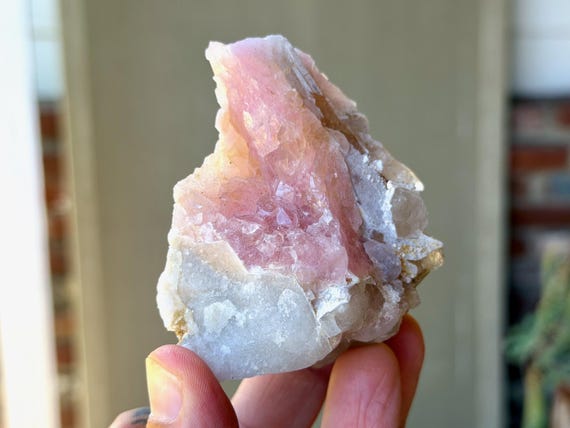 Canga Rose Quartz, Self-Standing, 222g, New Find, Crystallized Rose Quartz, Taquaral, Minas Gerais, Brazil W830