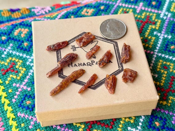 Orange Kyanite Lot, 10 pcs, Old Find, Creativity & Inspiration, Sacral Chakra, Nigeria A130