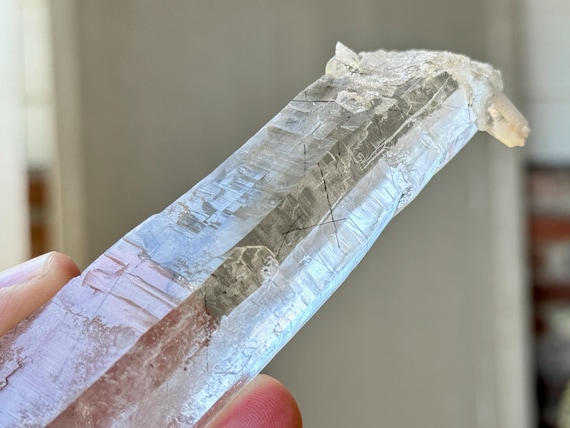 Diamantina Laser Quartz with Rare Black Rutile Inclusions, 214g, New Find, Highest Quality, Minas Gerais, Brazil R628