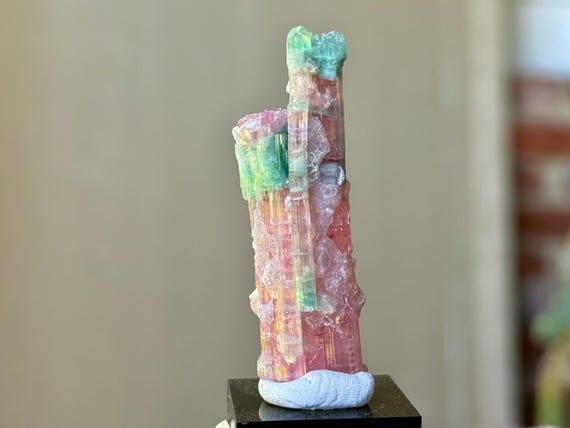 Bicolor Tourmaline, Pink & Teal Blue, 15g, Cotton Candy Tourmaline, Laghman Mine, Afghanistan T982