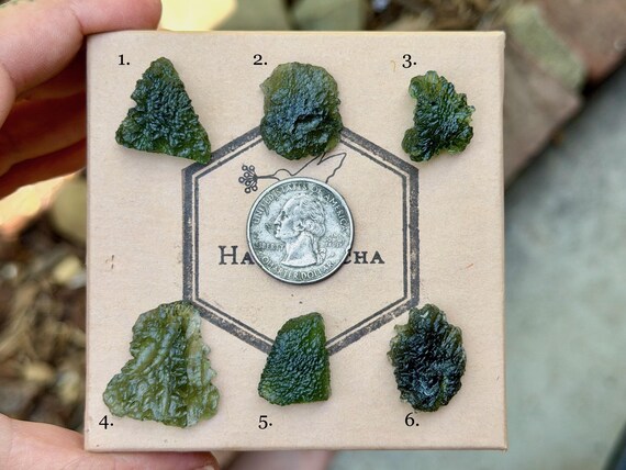 Moldavite, High-Grade, Choose ONE of Six, Extraterrestrial Interplanetary Crystal, Chlum, Czech Republic A982