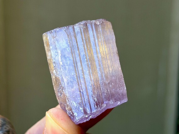 Purple Kunzite, Etched Terminations, 79g, Crown & Heart Chakra, Kunar Province, Afghanistan A956