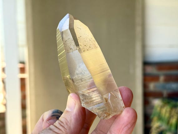 Smoky Tangerine Lemurian Quartz, Zeca de Souza Mine, 170g, Highest Quality, Corinto, Minas Gerais, Brazil W171