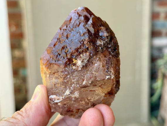 Dreamcoat Lemurian with Trigons, Self-Standing, 269g, Crown & Third Eye Chakra, Goias, Brazil V695