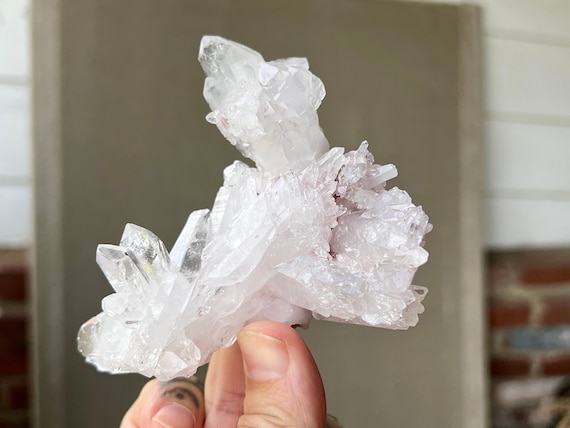 Pink Lemurian Quartz Crystal, New Rare Find, Pink Colombian Lemurian Cluster, Crown Chakra, Chakra Alignment, Santander, Colombia X071