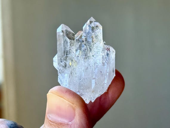 Cathedral Quartz Cluster, Water Clear, 23g, Lightbrary Crystal, Akashic Records, Taquaraçu, Minas Gerais, Brazil T883