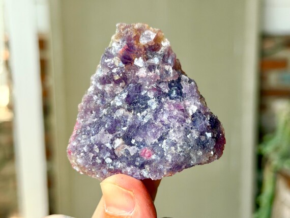 Purple Lepidolite with Pink Tourmaline, Unicorn Stone, 108g, Heart Healing, Calming Energies, Coronel Murta, Minas Gerais, Brazil A821