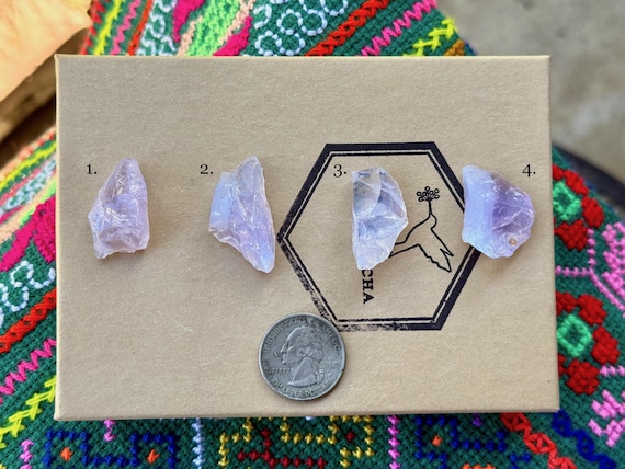 Lavender Moon Quartz, All Natural, Choose ONE of Four, Emotional Healing & Angelic Contact, Minas Gerais, Brazil A210