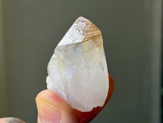 Golden Rutile Quartz, 34g, Conductor Amplifier Crystal, Diamantina, Minas Gerais, Brazil B047
