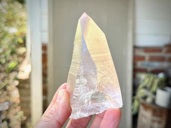 Pink Lemurian Quartz, Water Clear with Tapered Formation, 296g, New Find, Highest Quality, Bahia, Brazil W528