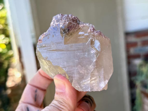 Citrine with Purple Lepidolite, All Natural, 245g, Creativity, Manifestation & Relaxation, Coronel Murta, Minas Gerais, Brazil V207