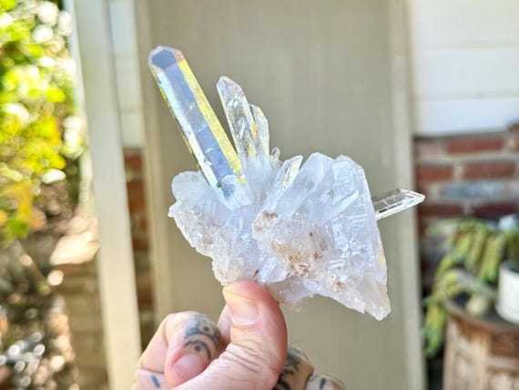 Diamantina Laser Quartz Cluster, AAA Water Clear 217g, New Find, Energetic Clearing, Minas Gerais, Brazil W619
