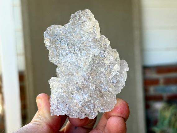 Ice Quartz, Hydrothermally Etched, 259g, Spiritual Evolution & Transformation, Diamantina, Minas Gerais, Brazil V154