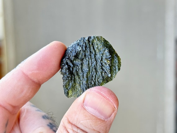 Moldavite Crystal from Czech Republic, 10.2g, Tektite for Healing & Transformation, Genuine Interplanetary Crystal R917