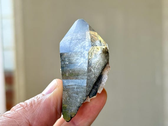 Black Tourmaline Quartz, Water Clear, 46g, New Find, Cabo Saco Mine, Diamantina, Minas Gerais, Brazil A284