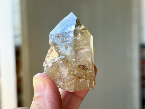 Citrine with Purple Lepidolite, All Natural, 66g, Creativity, Manifestation & Relaxation, Coronel Murta, Minas Gerais, Brazil A206