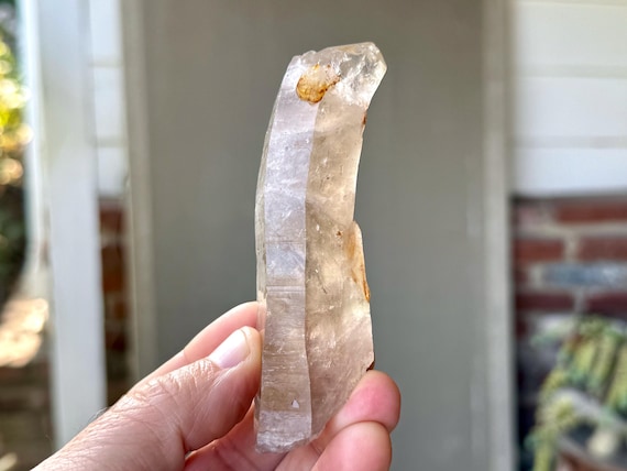 Smoky Quartz, Rare Curved Formation, 123g, Self-Healed Crystal for Grounding and Protection, Root Chakra, Minas Gerais, Brazil S095