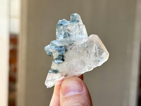 Blue Tara Quartz, Tabular Faden Formation, 32g, New Find, Spiritual Growth & Intuition, Itacambira, Minas Gerais, Brazil S218