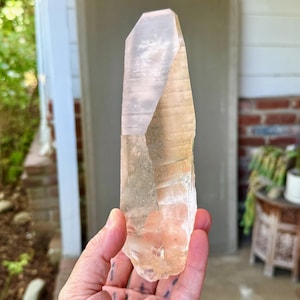 Pink Lemurian Quartz, AAA Water Clear, 1.3 Kilo, New Find, High-Grade Lemurian, Cristalina, Goias, Brazil W917